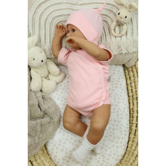 Bodijs ar īsām piedurknēm "One" candy pink