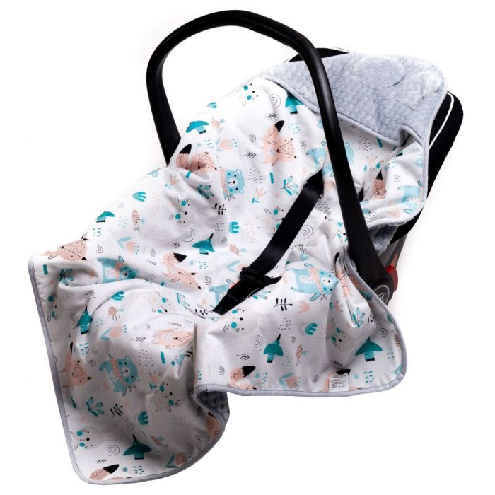 Autosēdeklīša guļammaiss "Forest" 80x80 cm pelēks