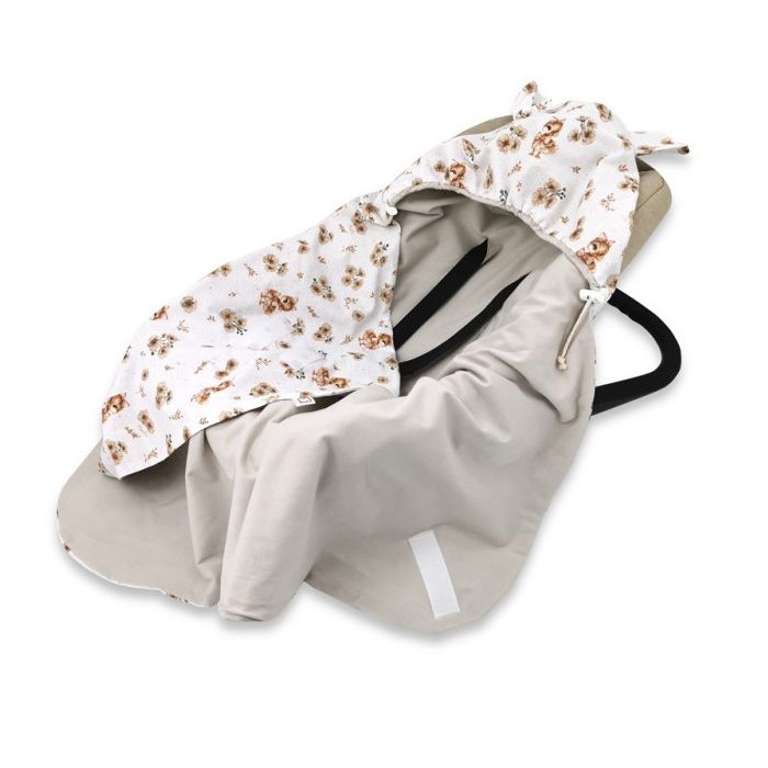 Autokrēsliņa guļammaiss  "Ducklings beige jersey" 0.5 TOG