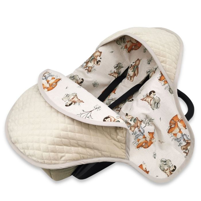 Autokrēsliņa guļammaiss  "Forest family beige"