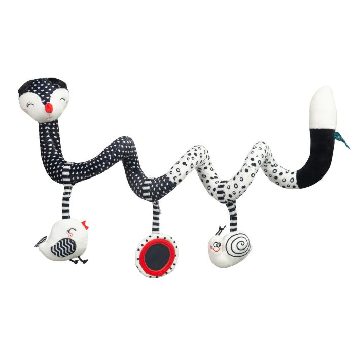 Mīksta rotaļlieta spirāle "Fox black&white" 