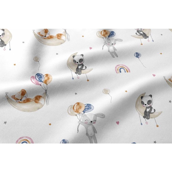 Gultas veļa bērniem 135x100 "Family party" + palags ar gumiju 120x60 