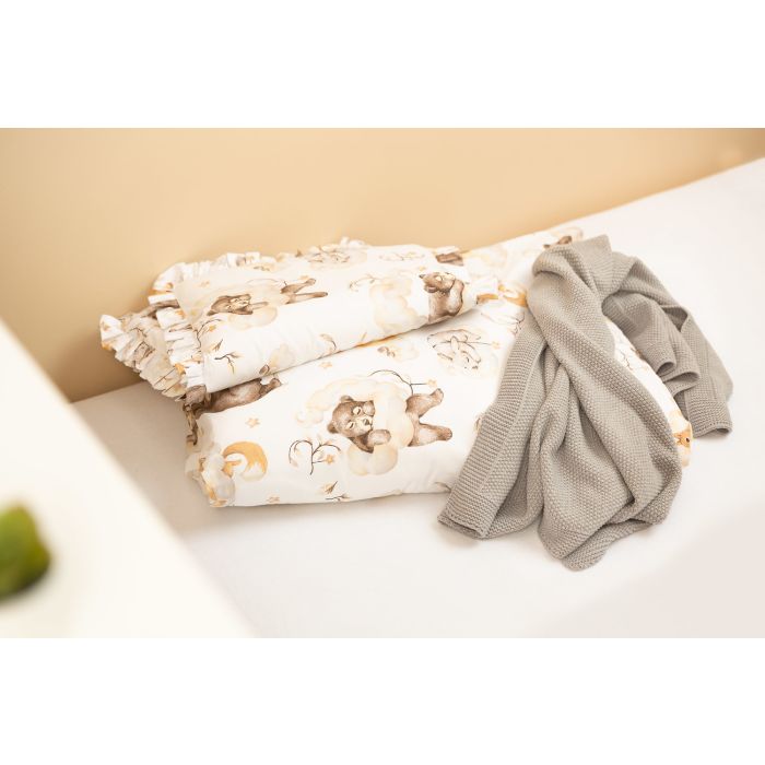 Gultas veļa bērniem 135x100 "Cosy clouds" ar krokām