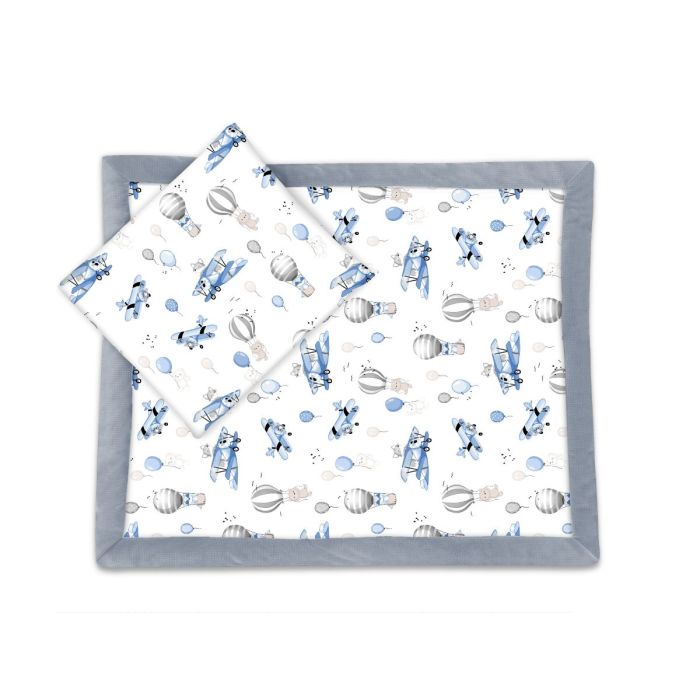 Bērnu pleds un spilvens  "Up blue" 