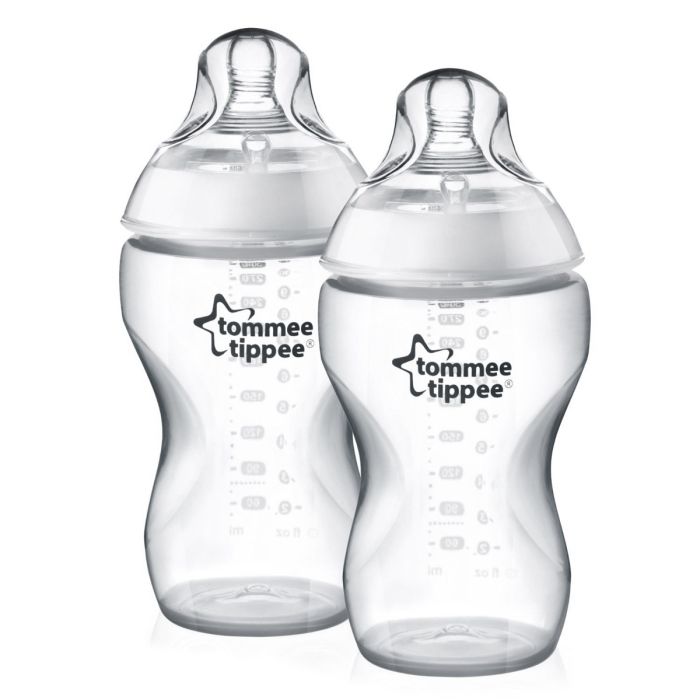 Mazuļa pudelītes "Tommee Tippee" ar knupīti 3m+ 340ml 2gab.