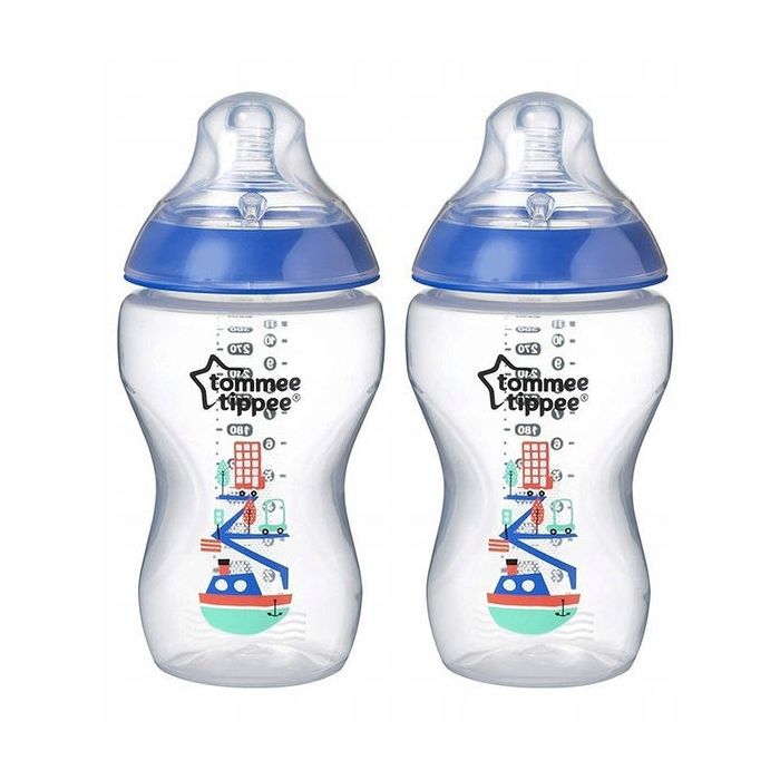 Mazuļa pudelītes "Tommee Tippee" ar knupīti 3m+ 340ml 2gab. 