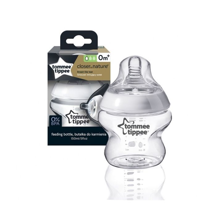Mazuļa pudelīte "Tommee Tippee" ar knupīti 0m+150ml 