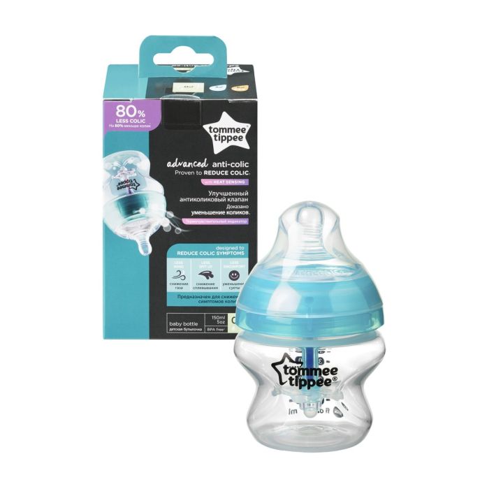 Mazuļa pudelīte "Tommee Tippee" ar knupīti Anti-Colic 0m+ 150ml 