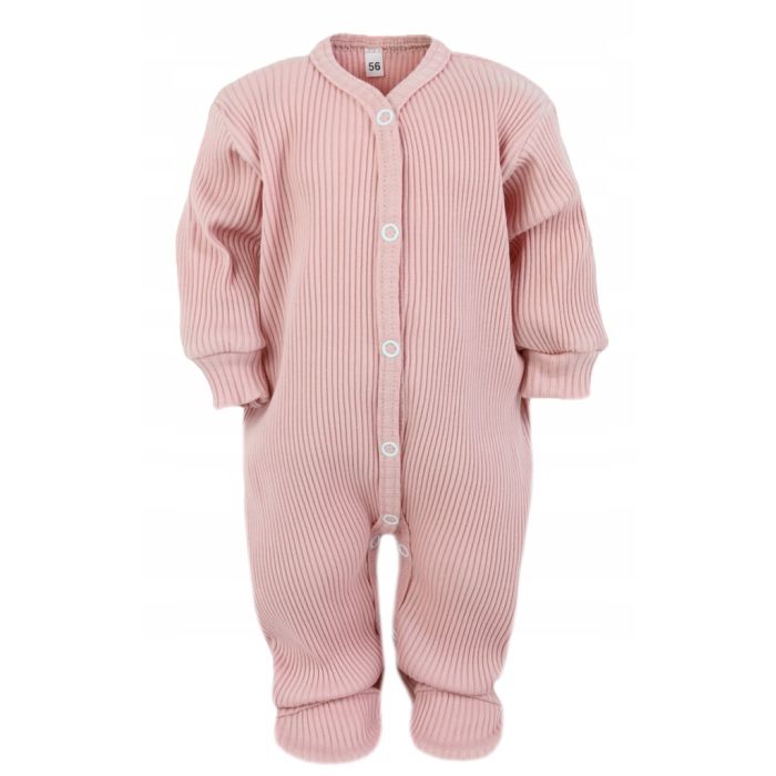 Zīdaiņu rāpulītis ar piedurknēm  "Lined lux" pale rose