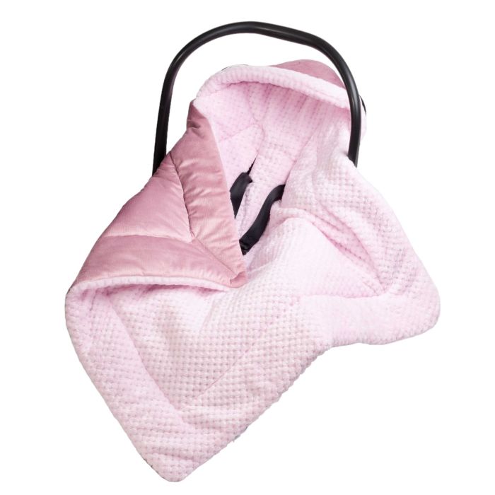 Apsildāms guļammaiss autokrēsliņa "WARM VELVET" 80x80 cm pale