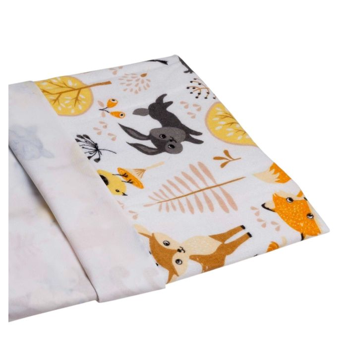 Flaneļa autiņš ūdens necaurlaidīgi Maxi 45x115cm  "Animals yellow"