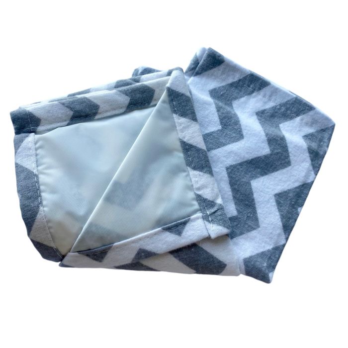 Flaneļa autiņš ūdens necaurlaidīgi 45x55cm  "Zigzag grey"