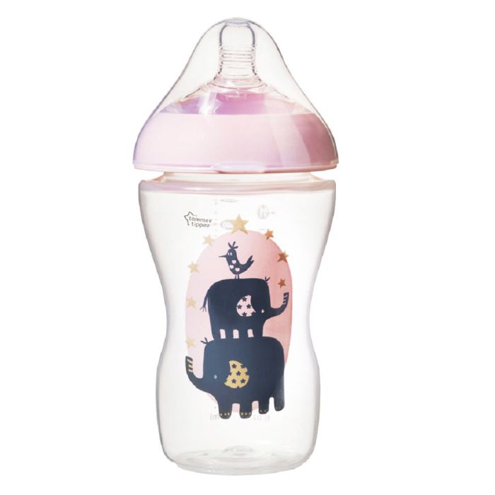 Mazuļa pudelīte "Tommee Tippee" Ultra ar knupīti 3m+ meitenītei 340ml 