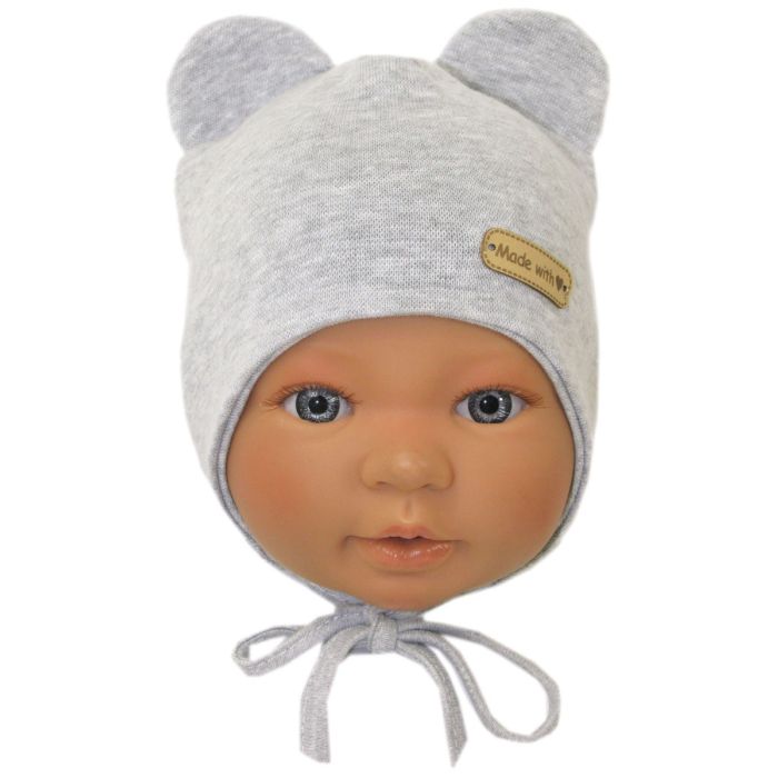 Zīdaiņu cepurīte "Love" -Grey