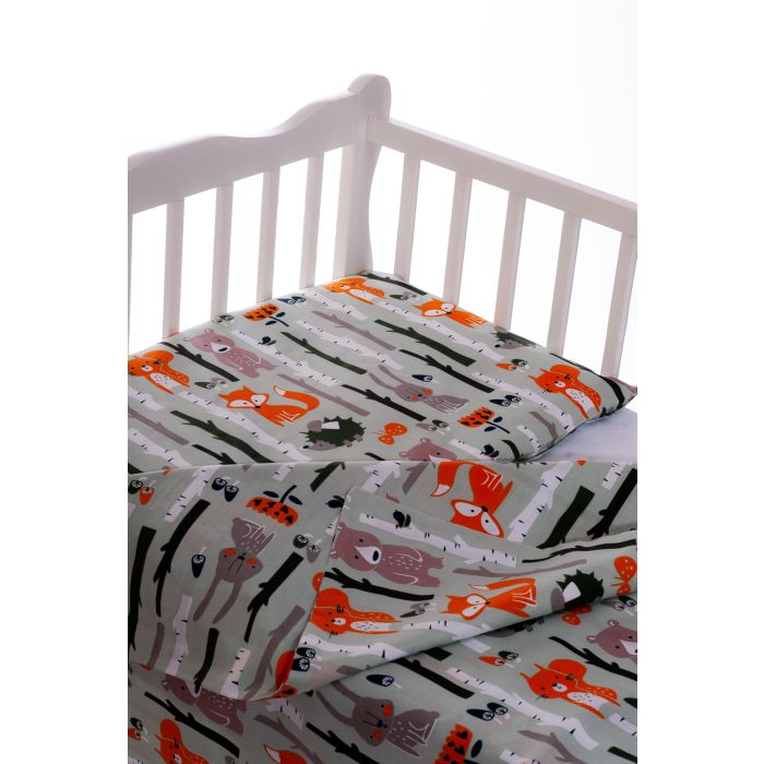 Bērnu gultas veļa 135x100 "Forest life" 