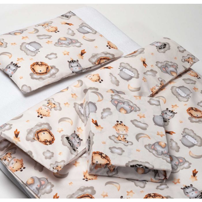 Gultas veļa komplekts šūpulim  80x70cm "Keep dreaming grey" 