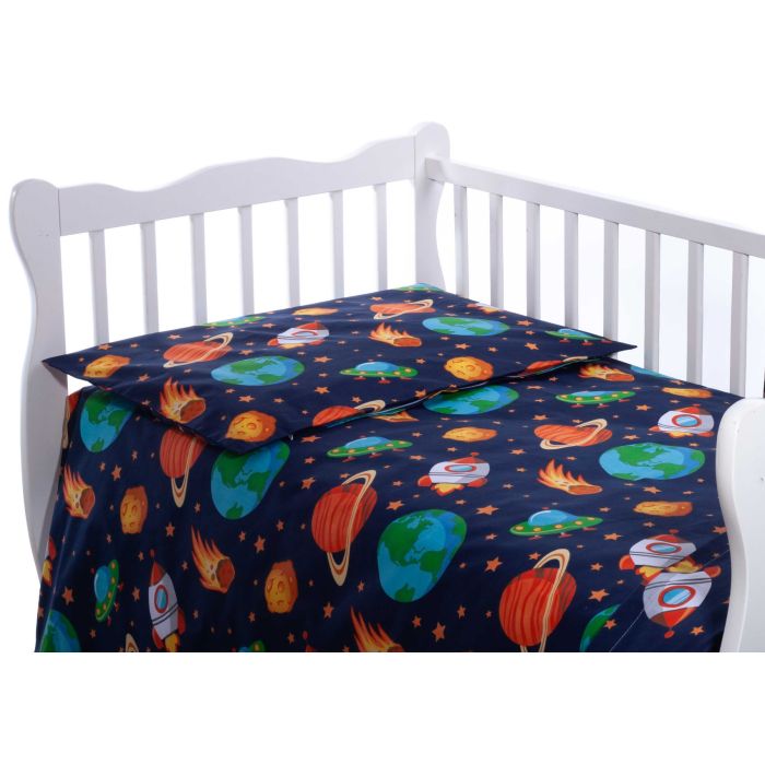 Pārvalku komplekts 135x100 "Cosmos" zils