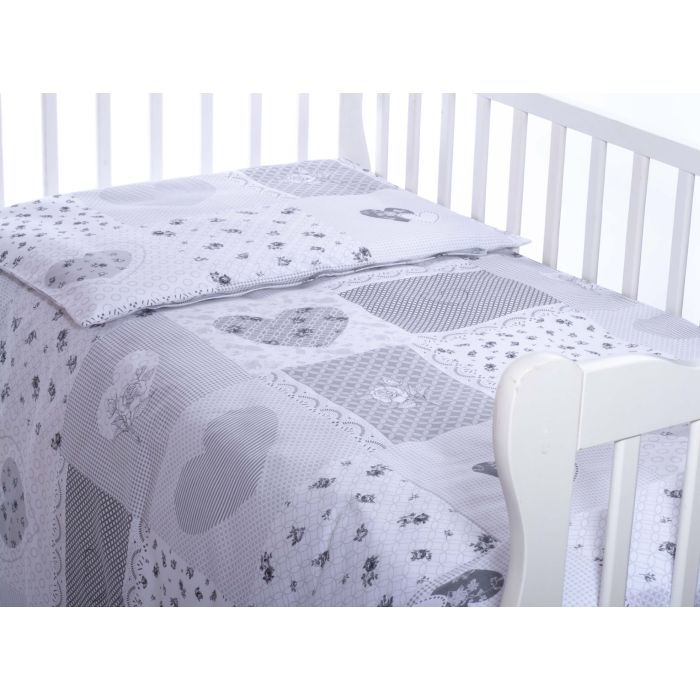 Pārvalku komplekts 135x100 "Balta Sirsniņa" baltas krāsas