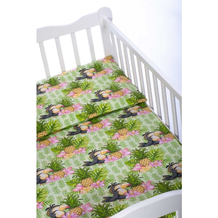 Pārvalku komplekts 135x100 "Ananas" zaļš