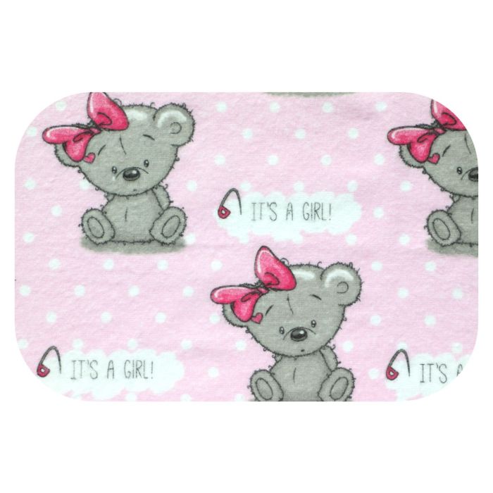 Flaneļa autiņš ūdens necaurlaidīgi Maxi 45x115cm  "It's a girl"