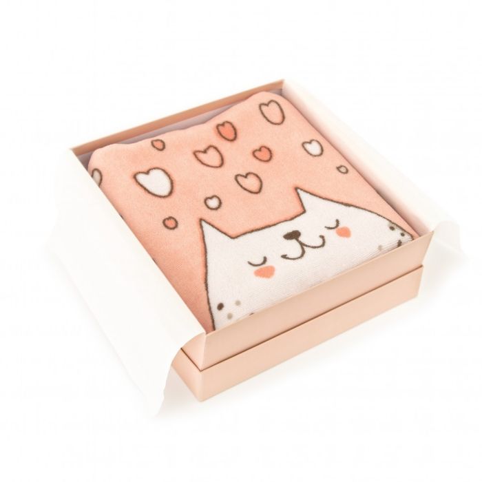 Bērnu kokvilnas velūra pleds  "CATS" 80x100 cm 