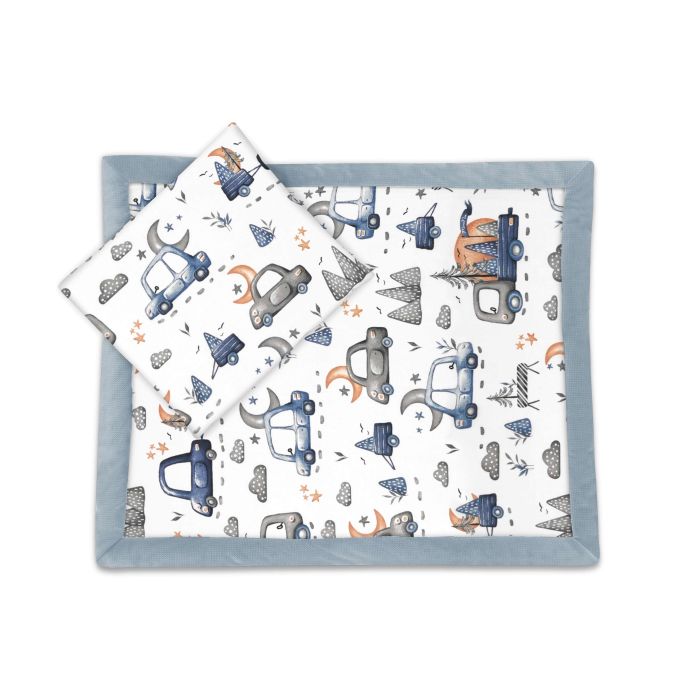 Bērnu pleds un spilvens  "On road blue" 