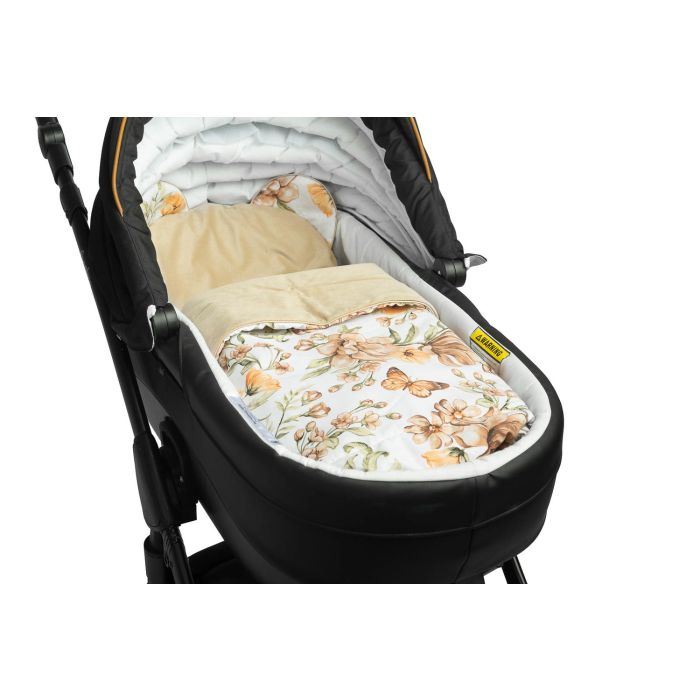 Komplekts "Floral beige" pleds 56x76 cm un spilvens 36x28 cm