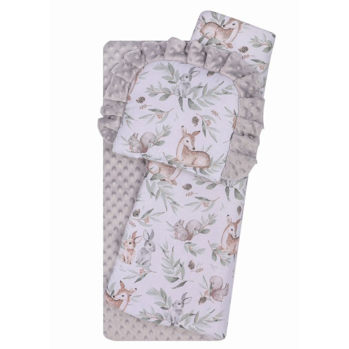 Komplekts ratiņiem spilvens un sega "Deer"