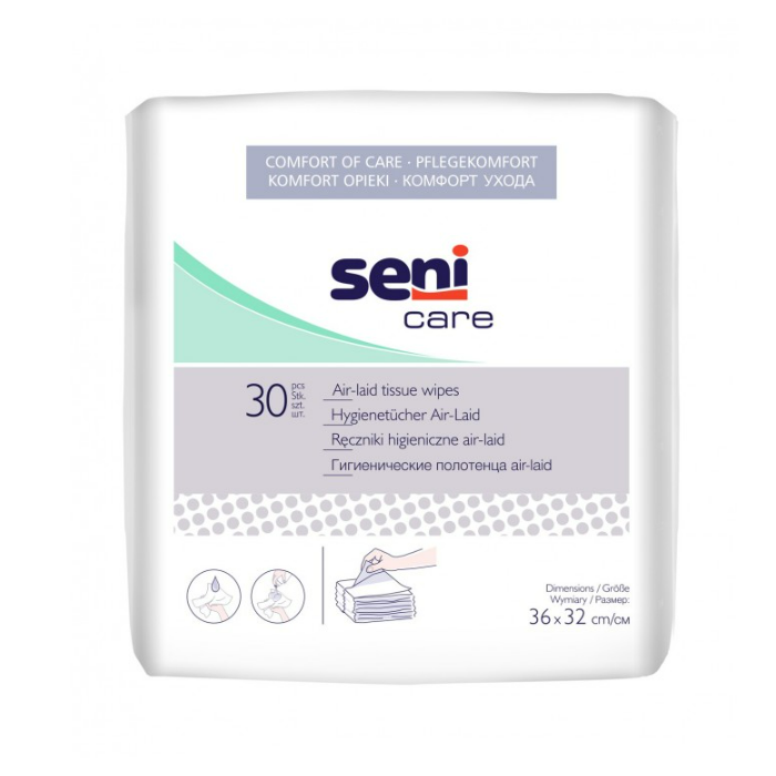 Vienreizlietojamie dvieļi SENI AIR LAID 36x32 cm 30gab