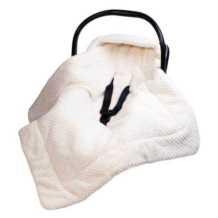 Apsildāms guļammaiss autokrēsliņa "WARM VELVET" 80x80 cm bēšs