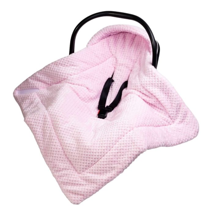 Apsildāms guļammaiss autokrēsliņa "WARM VELVET" 80x80 cm pale