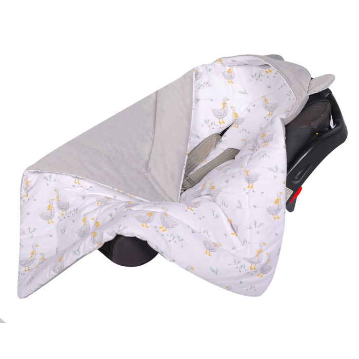 Autokrēsliņa guļammaiss  "VELVET Golden goose" 80x80 cm 