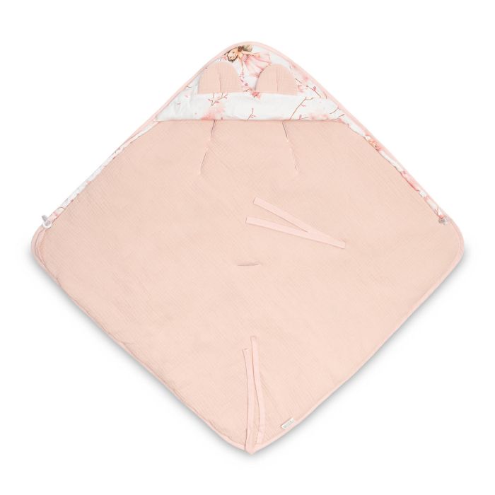 Autosēdeklīša muslīna guļammaiss "Fairies" 90x90 cm pink