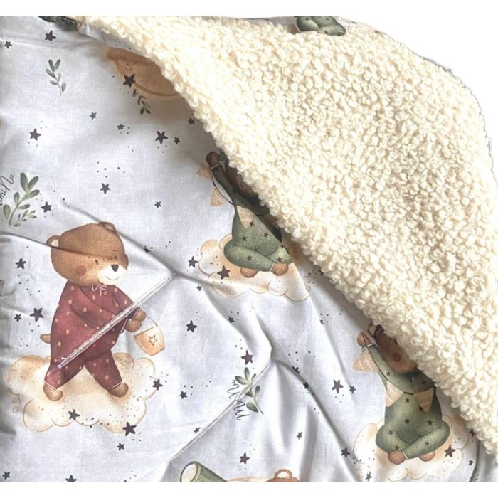 Apsildāms guļammaiss autokrēsliņa  "Teddy" 90x90 cm winter 