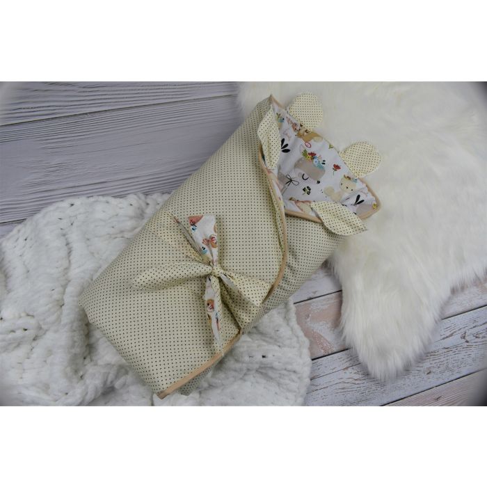 Konverts - paklājs jaundzimušajiem 2in1 "Best friends" diametrs 88 cm