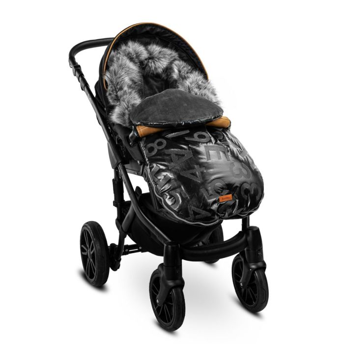 Guļammaiss bērnu ratiem "Aspen glamour" melns