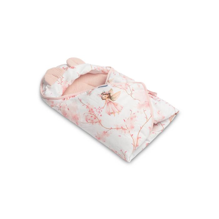 Autosēdeklīša muslīna guļammaiss "Fairies" 90x90 cm pink