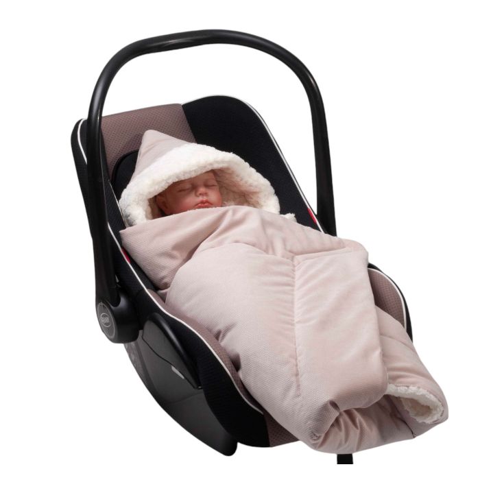 Apsildāms guļammaiss autokrēsliņa "WARM VELVET" 80x80 cm pearl