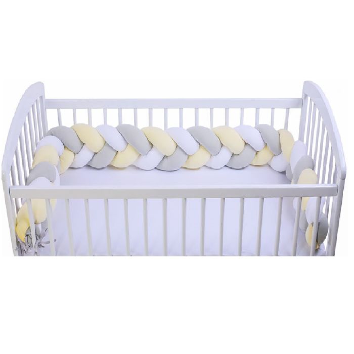 Bērnu Gultas Apmales 210 cm "Braided Bumper" pastels