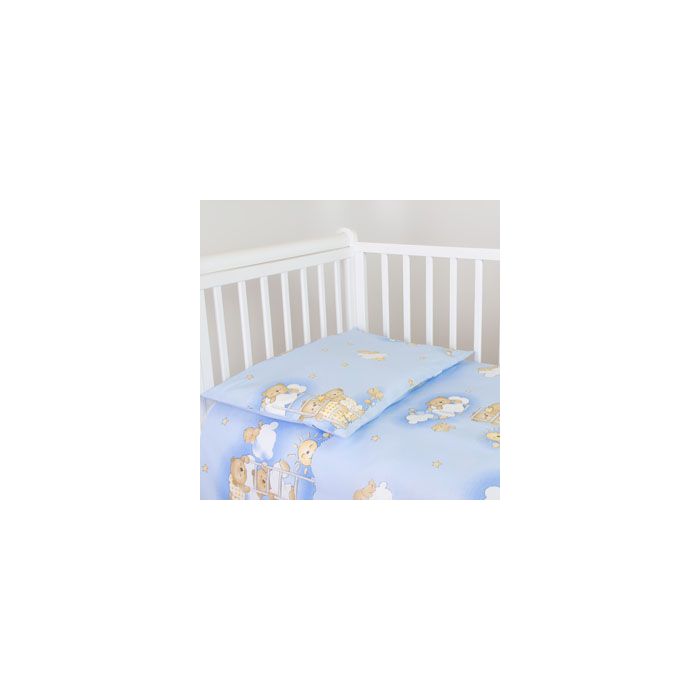 Pārvalku komplekts 135x100 "Mākonīši" zils