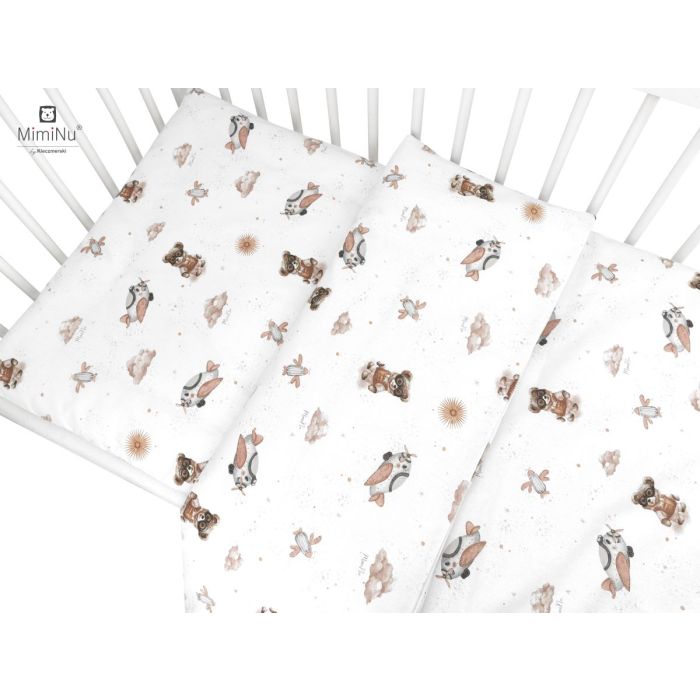 Gultas veļa komplekts šūpulim  80x70cm "AVIATORT TEDDY beige" 