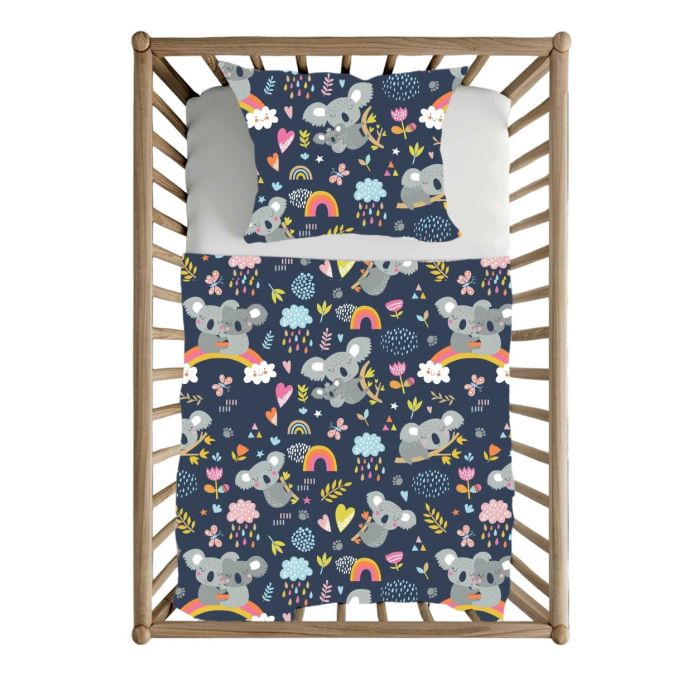 Gultas veļa komplekts šūpulim  80x70cm "Koala love" 