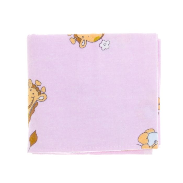 Autiņš flanēļa 70x80 cm, ar zīmējumu, rozā 1gb
