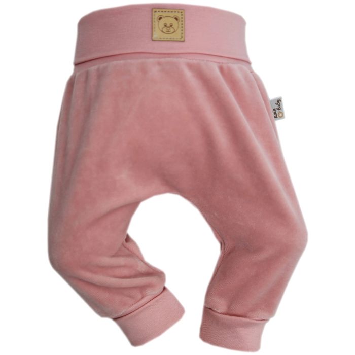 Bērnu bikses velura "BEAR PINK"