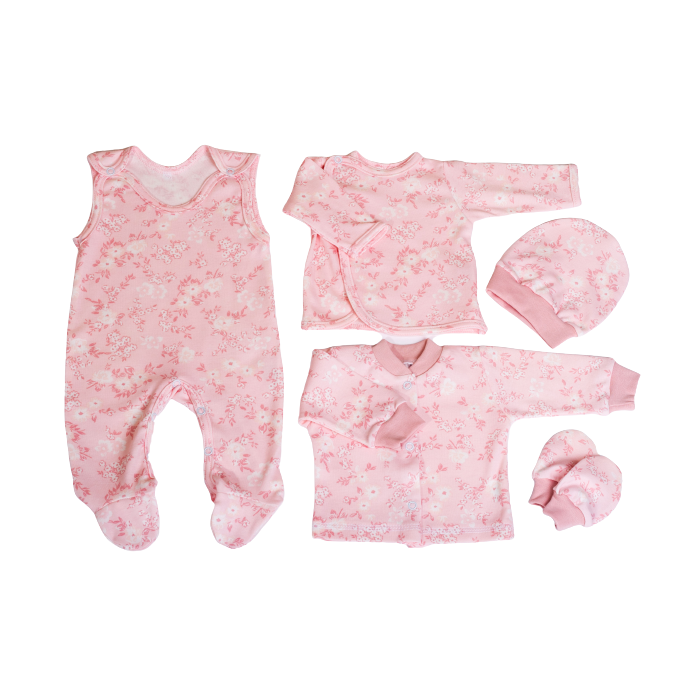 Bērnu komplektiņš no 5 daļam "Gentle story" rozā