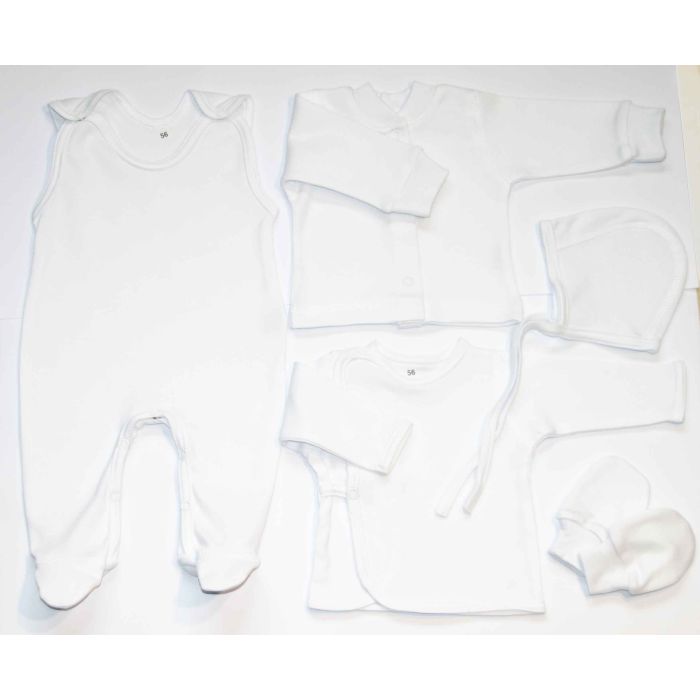 Bērnu komplektiņš no 5 daļam "Blank white" 