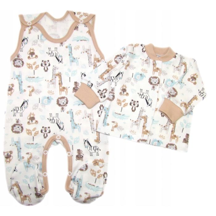 Bērnu komplektiņš no 2 daļam "Jungle beige"  