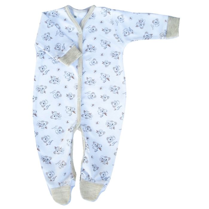 Zīdaiņu kokvilnas rāpulītis ar piedurknēm "Koala" 