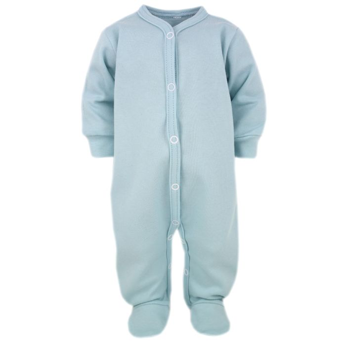 Zīdaiņu kokvilnas rāpulītis ar piedurknēm  "Blank" mint 