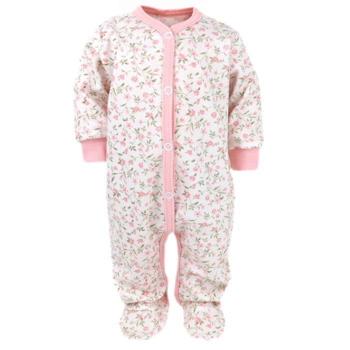 Zīdaiņu kokvilnas rāpulītis ar piedurknēm  "Candy flowers"